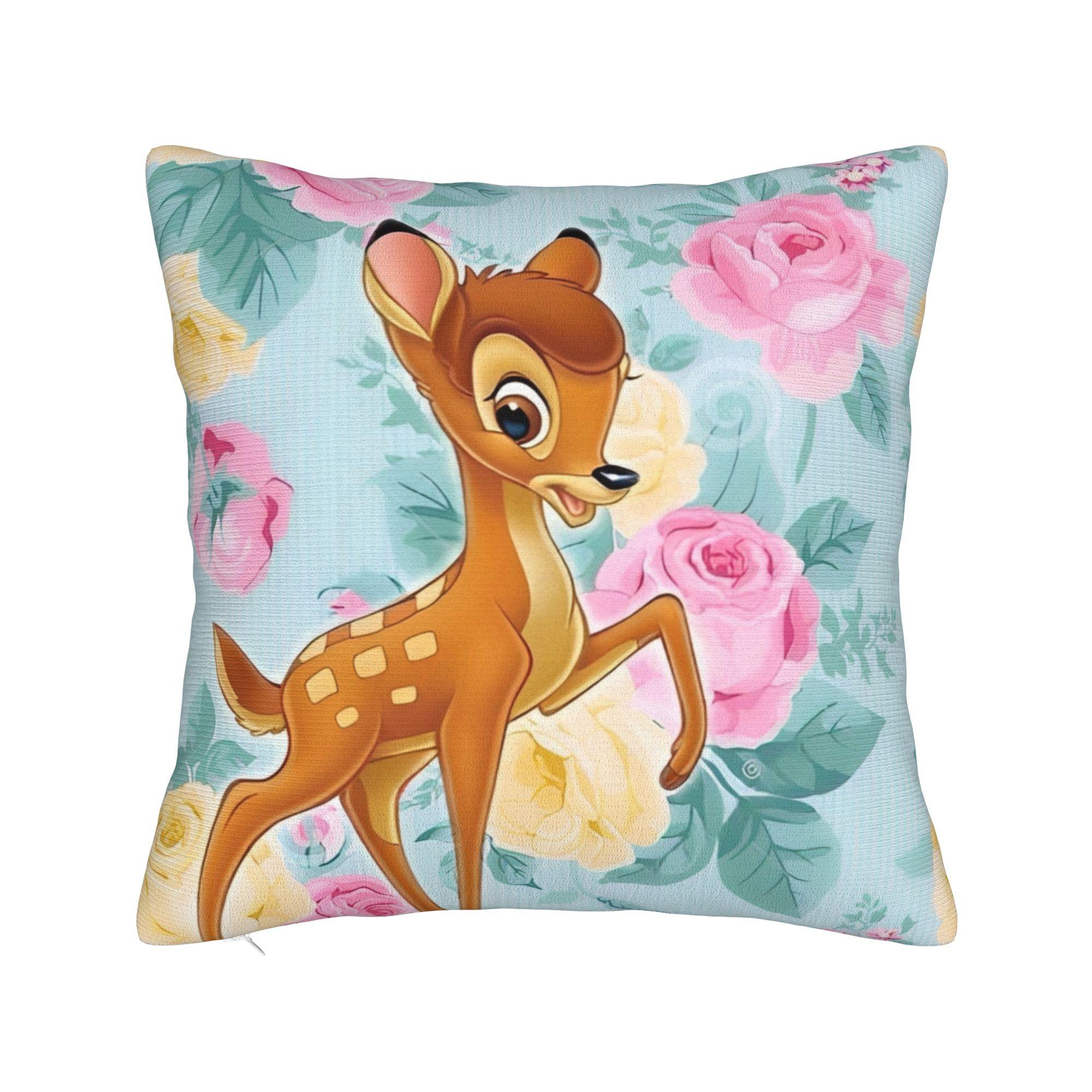 

Bambi Pillowcase Polyester Cushion Cover Decorations Cartoon Cute Deer Throw Pillow Case Cover Home Dropshipping 40*40cm 30cmx30cm