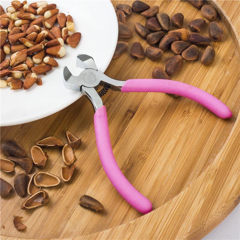 ZISIZ Spring-Loaded Pine Nut & Small Nut Cracker