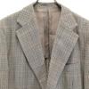 Burberrys Sanyo Shokai Made in Japan Check Pattern Linen Blend Wool tailored jacket Men's Used