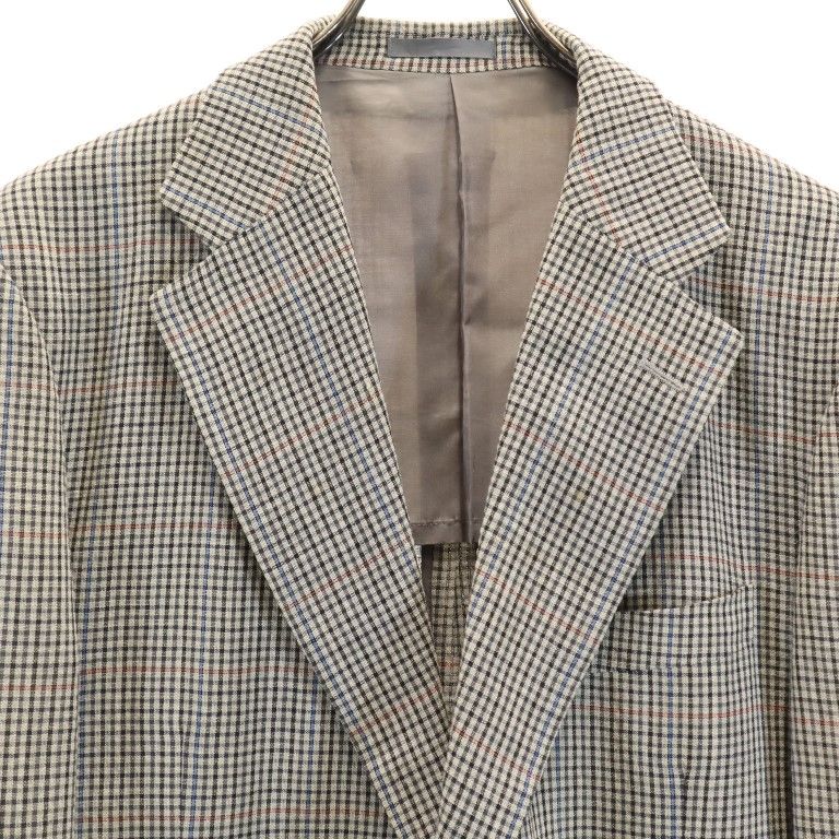 Burberrys Sanyo Shokai Made in Japan Check Pattern Linen Blend Wool tailored jacket Men's Used
