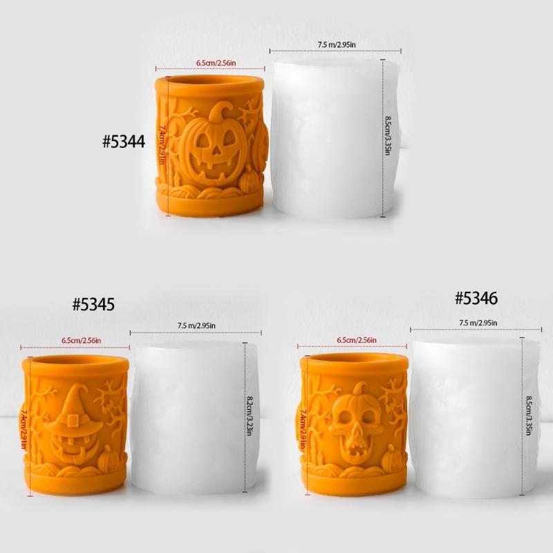 Halloween-Themen Kerzen Silikonform für handgemachte Kerzen Seife Feiertags-Partydekoration Mehrzweck-Silikonform