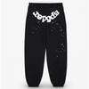 Heavyweight Fleece Lined Sweatpants Men Streetwear Spider Web Print Casual Pants