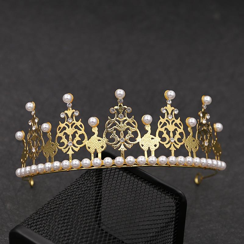 Koreanischer Brautschmuck Kinderkrone Highlight Perle gebackene Geburtstagskrone Dekoration Ornamente leichter Stil Kopfschmuck