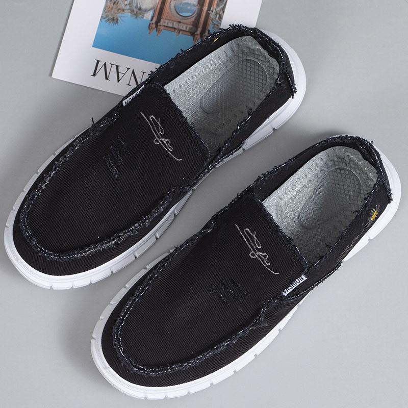 Canvas Shoes for Men Summer New Original Daisy Embroidery Men Casual Shoes Lightweight Breathable Flat Sneaker Zapatos De Hombre