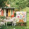 Spring Summer Floral Garden Flag 12x18 Inch Vertical Double Sided Colorful