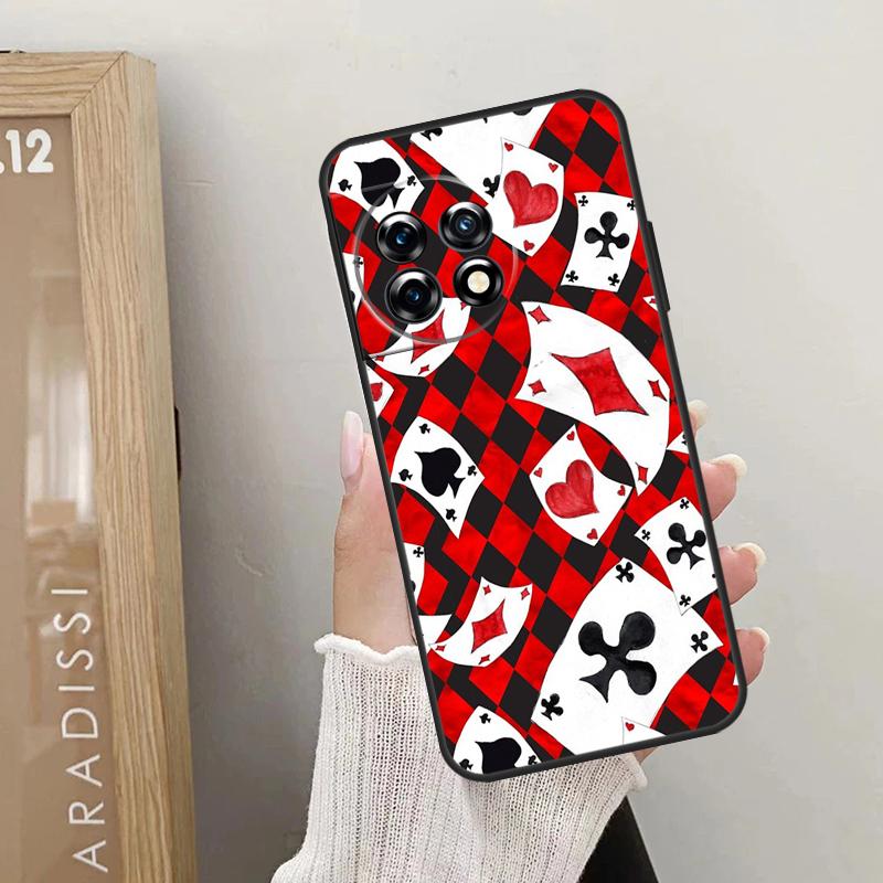 Poker Playing Card Case For OnePlus Nord 5 CE 4 3 2 Lite N20 N30 OnePlus 15 13 12 R 10T 13T 10R 8T 9 10 11 Cover