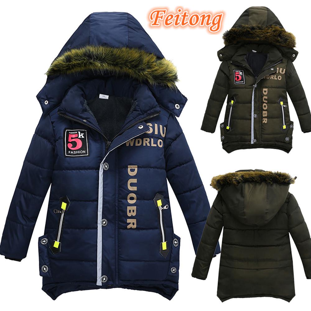 FEITONG Children Girls Winter Warm Coats Jacket Zipper Thick Hoodie Outerwear