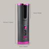 Cordless Auto Curler Fast Heating Ceramic Iron, with Adjustable Temperature & LCD Display, Rechargeable Hair Curling Wand, Hair Styler for Tra