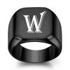 1Pcs Personalised Initial Engrave A to Z Alphabet ring  Stainless Steel Rings