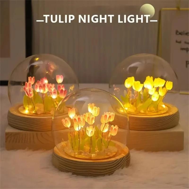 LED DIY Mini Tulip Craft Kit – Cute Decorations for Home, Birthday Gifts, Perfect for Girls, Family, Friends, Kids, and Christma