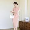 Taluoman Cherry Blossom Pink Seven-Sleeve Blazer Set for Women