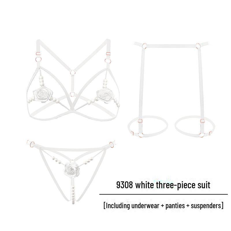 Large Sexy Lingerie Set: Tempting Thong with Pearl Massage & Open Crotch