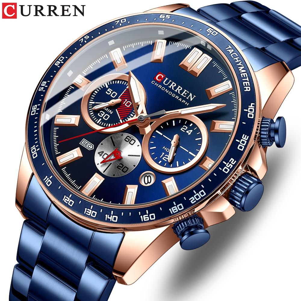 Luxury Business Multifunctional Mens Watches Quartz Chronograph Classic Fashion Luminous Wristwatches Reloj Hombre