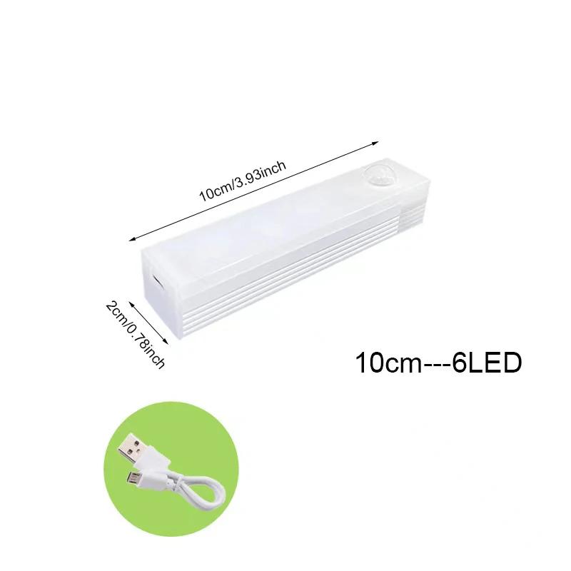 LED Hareket Sensörlü Işık Kablosuz LED Gece Lambası Tip C Şarj Edilebilir Işık Dolap Gardırop Lambası Mutfak İçin Merdiven Arka Işığı