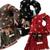 Red pony double-sided knitted scarf women's winter New Year atmosphere versatile thickened warm and cold neck scarf