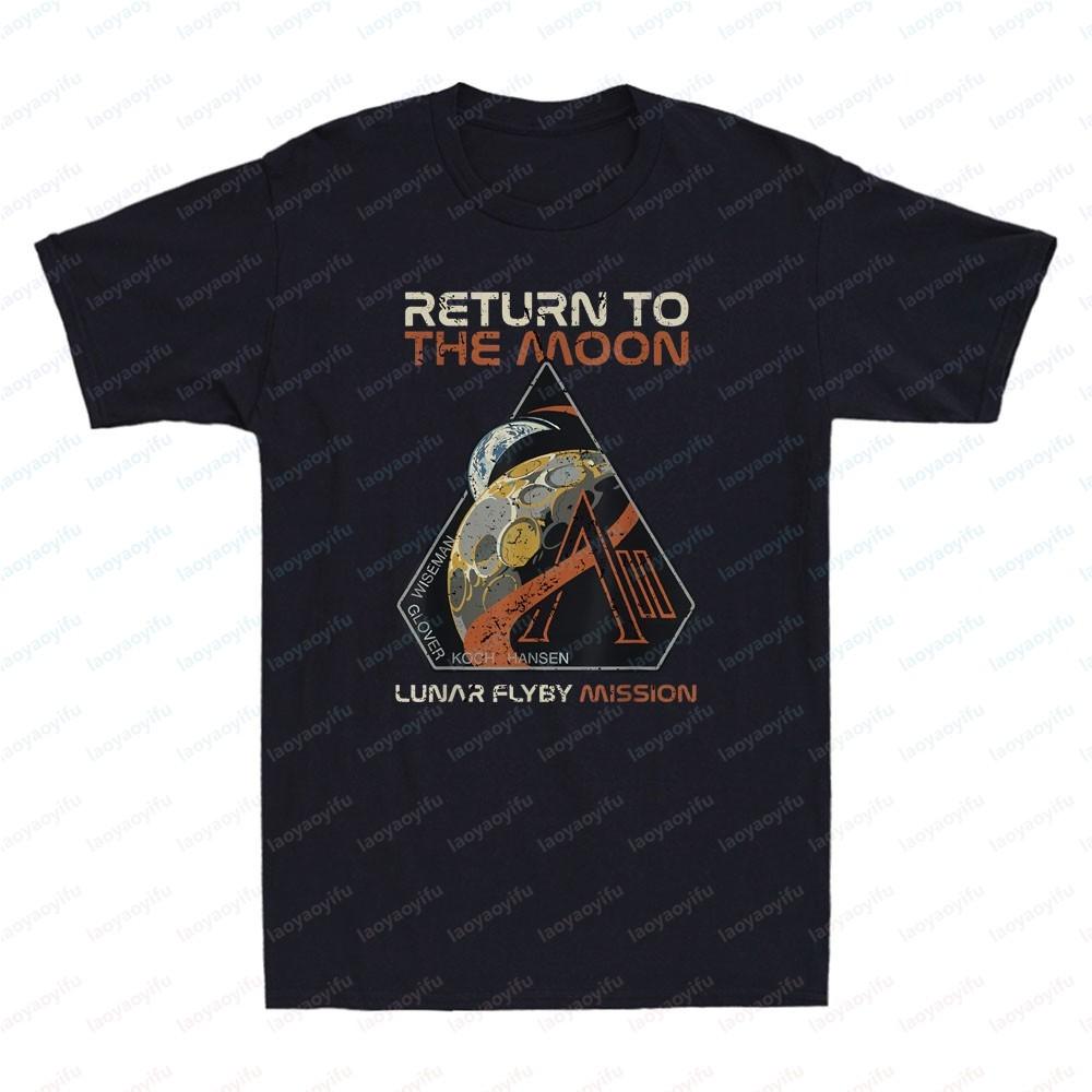 

Artemis II Lunar Flyby Badge Graphic Tee Retro Style Cotton T-Shirt Trendy Fashion Streetwear Vintage Cool O-neck Men s Clothing S разноцветный