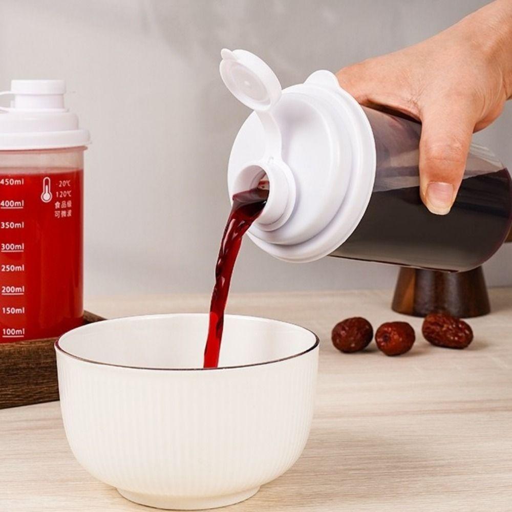 3Pcs Transparent 450ml Sub-bottling Bottle Sealed Portable Water Cup Detergent Powder Tank  Office