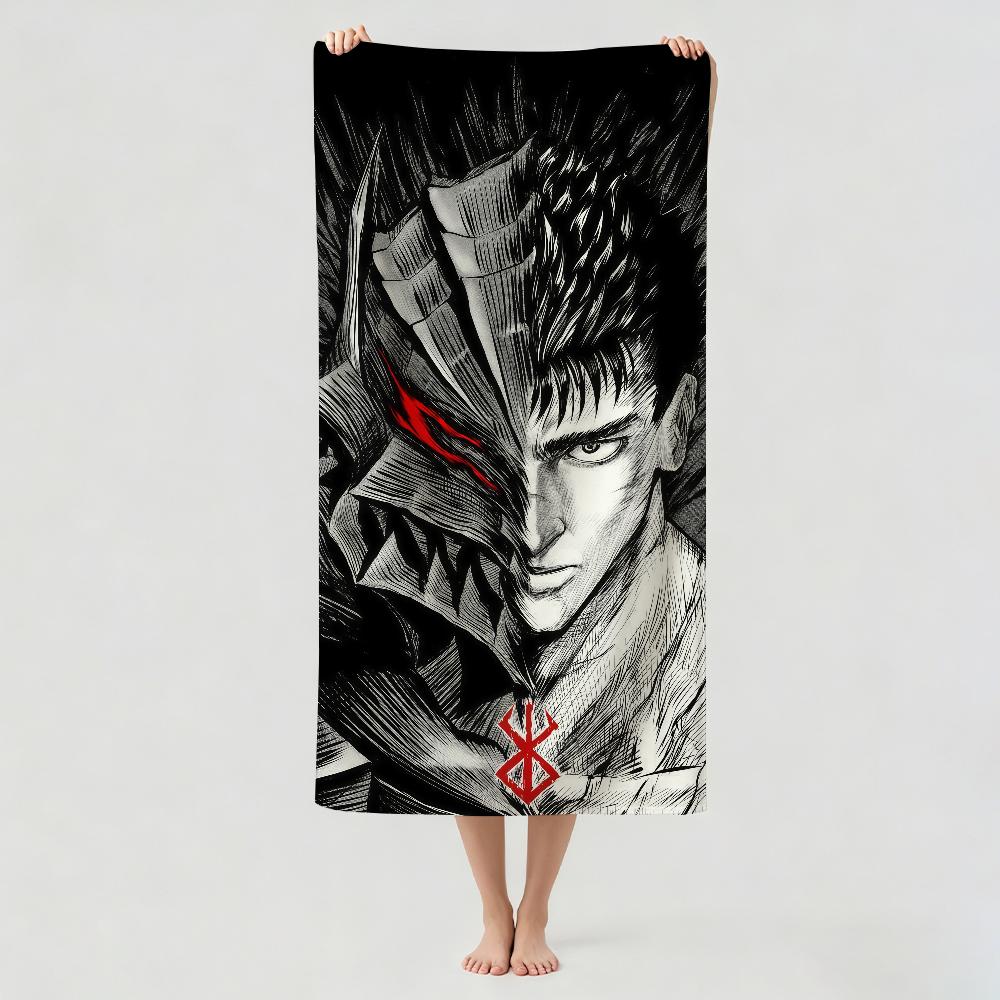 Abenteuer-Anime B-Berserk Handtuch Trocknen Badetuch Anwendbar Für Leichtes Schwimmen Camping Yoga Strand Aus