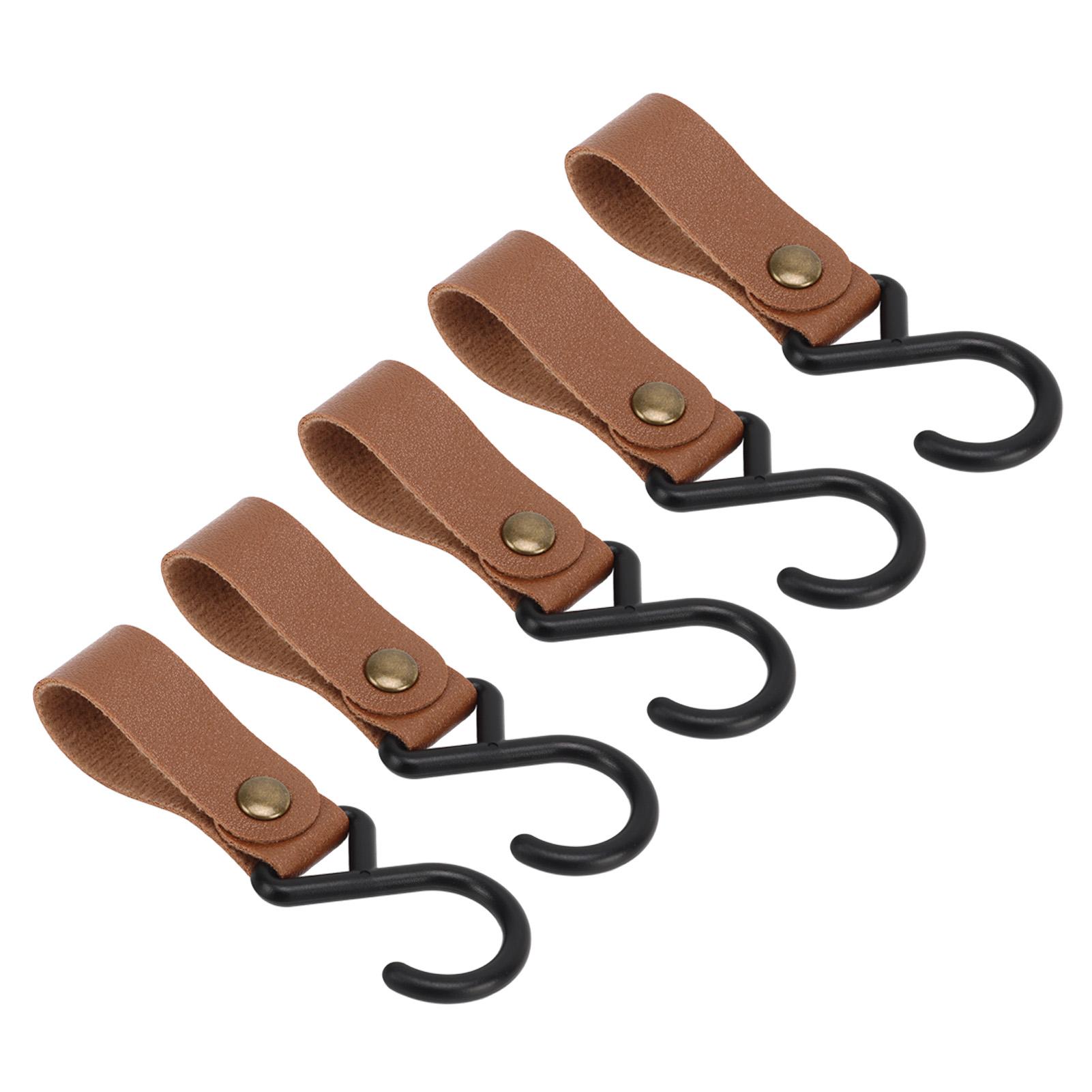 15 шт кожаных S-образных крючков высокой прочности многофункциональные портативные S-образные вешалки для кемпинга на открытом воздухе коричневые 1326₽