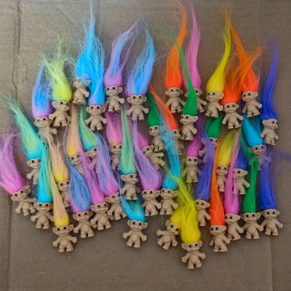 Troll Dolls Vintage Trolls Lucky Doll Figures Chromatic Adorable Cute Little Guys Collection, Party Favors Cartoon Anime Gifts