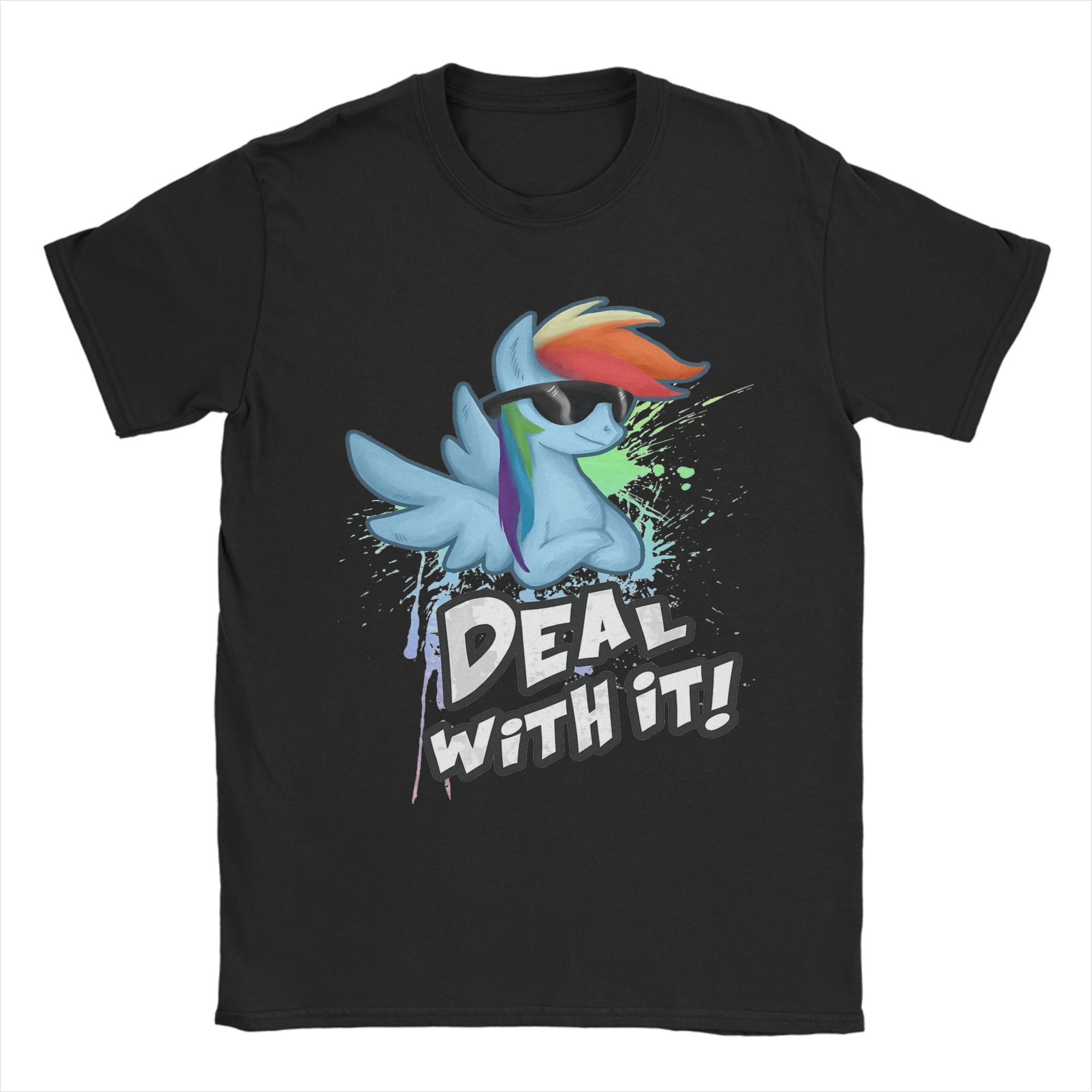 

Дозвілля Що Ще Просити Футболка Rainbow Dash Чоловіча Бавовняна Короткий Рукав Поні дружба - це магія Круглий Виріз Літній Одяг 3XL