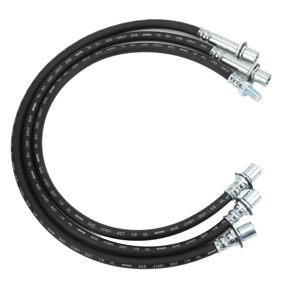 3pcs Extended Brake Line Kit Rear Front Rubber Replacement for Hilux LN106R LN46 RN46 YN65R