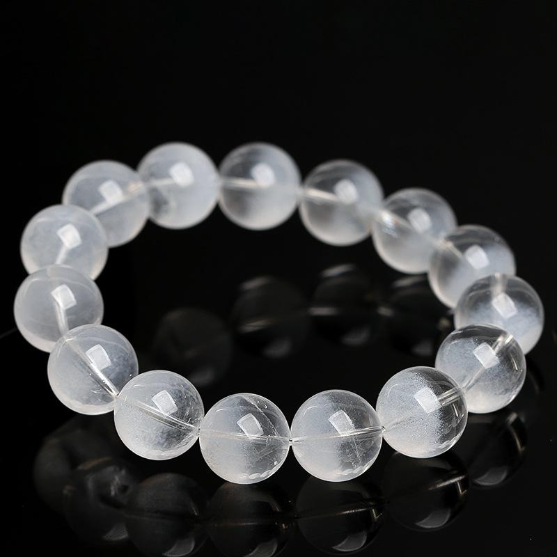 Hongchu Crystal Natural White Phantom Quartz Treasure Bowl Bracelet Laser-engraved White Phantom Quartz Bead Bracelet