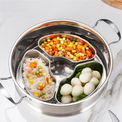 Fan Shaped Steaming Tray Stainless Steel Steaming Box Practical Kitchen Accessories  Household