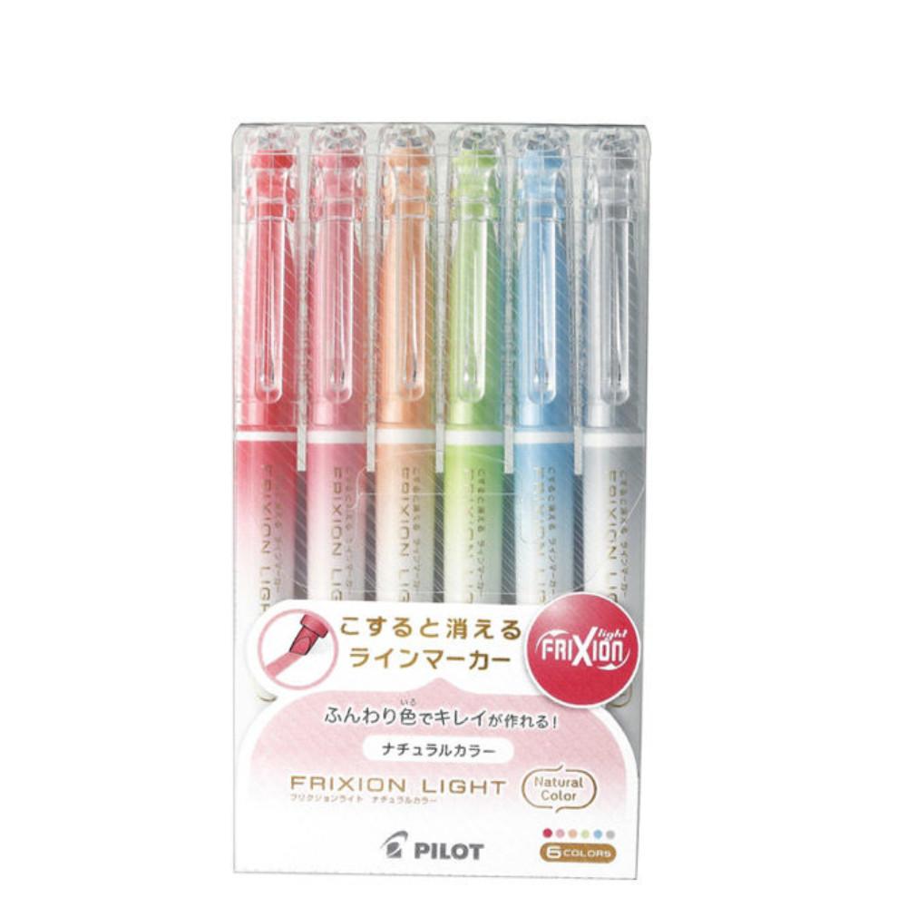 Japan PILOT Frixion Light Natural Color 6-color Set SFL-60SL-6CN