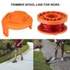 Trimmer Spool Line For Worx Replacement Grass Trimmer Line Spool Set For Worx Weed Eater 10FT/ 3.1M Weed Eater Edger Line String
