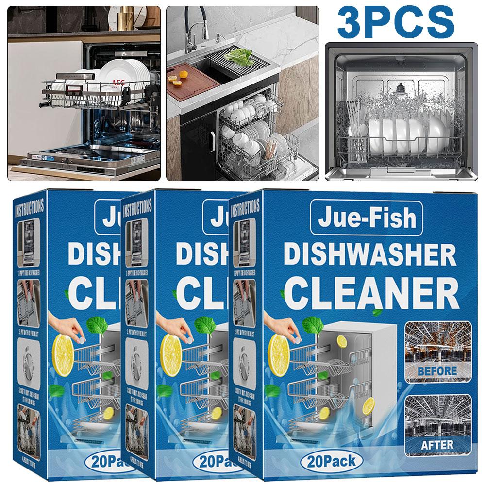 10Box Dishwasher Cleaning Tablets Removes Limescale Build Up and Odor Dishwasher Cleaner Strong Oil Stain Removal for Dishwasher