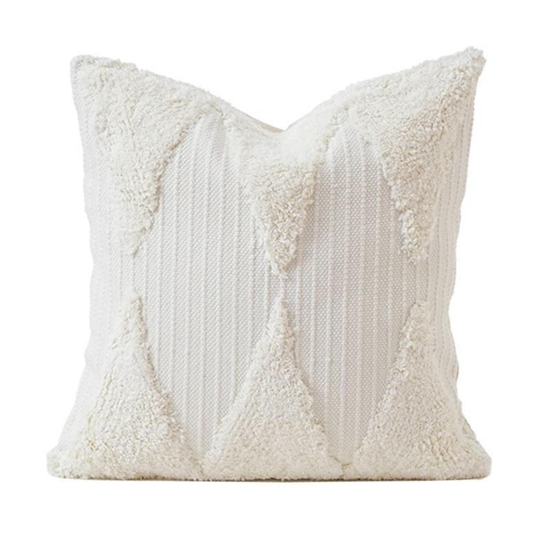 Pillowcase Elegant Jacquard Throw Pillow Case Soft Durable Cotton Fabric Easy Removal For Sofa Bedroom Interior Styling