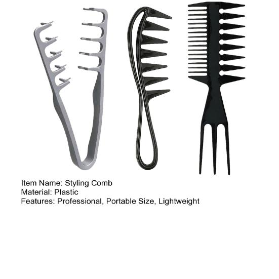Kit de Pentes para Modelar Cabelo 2/3 Peças Homens Mulheres Volume Instantâneo Textura Pente Todos os Tipos de Cabelo Pente Volumoso de Dentes Largos