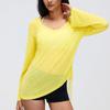 Women's Loose Fit Long Sleeve Pullover Hoodie V Neck Drawstring Waist Athletic Top for Yoga Fitness Casual Wear