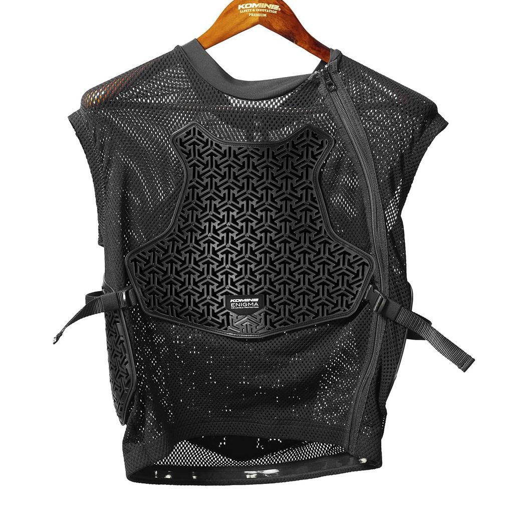 Komine Motorcycle Chest Protector Air Through Armor Vest Enigma CE2 Standard Black S SK-849