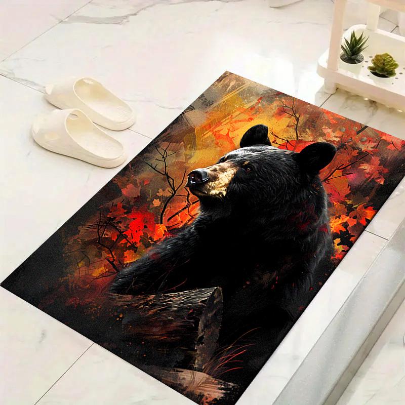 Brown Bear Carpet Rug for Living Room Bedroom Home Sofa Decoration,Kids Play Non-slip Floor Mat