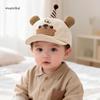 Unisex Baby Duckbill Hat: Cute Little Bear Design, Soft Brim, Sun-Protective, Wool, Perfect for Spring & Autumn