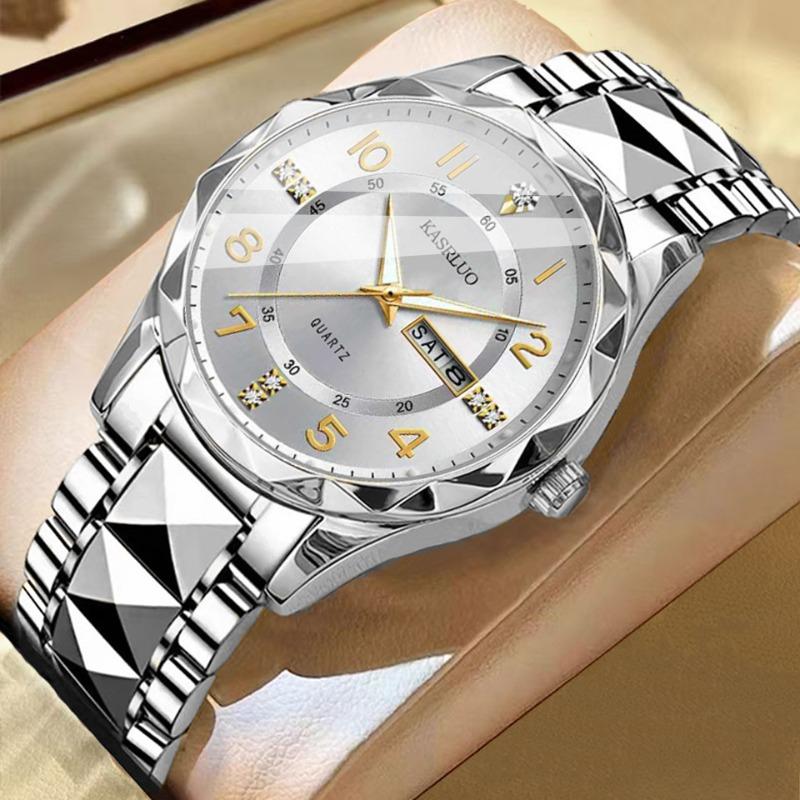 Neue Original Herrenuhr Doppeltkalender Mode Wasserdicht Leuchtend Business Premium Mechanische Quarz Uhr Herrenuhr