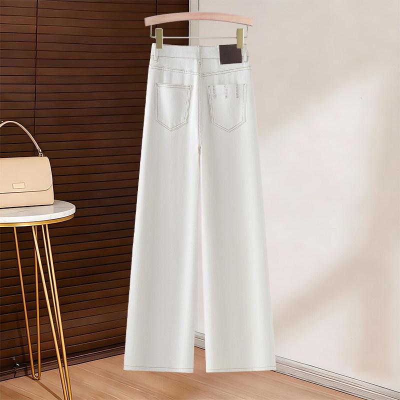 Women's Simple Casual High-Waisted Wide-Leg Jeans - 2026 Spring/Autumn New 3D Cut Slimming Straight Leg Pants