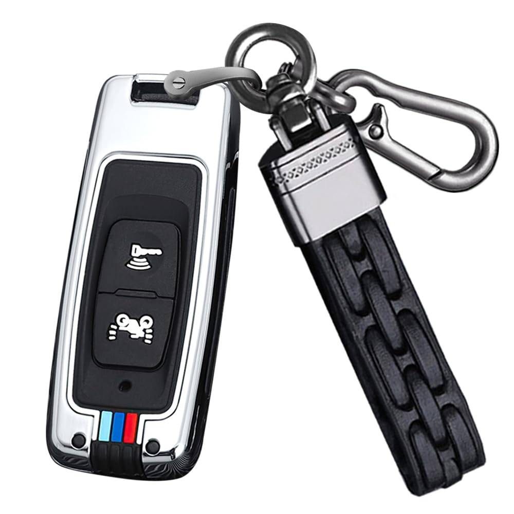 [SANRILY] Key case for Honda motorcycles, smart key cover, key серебряный