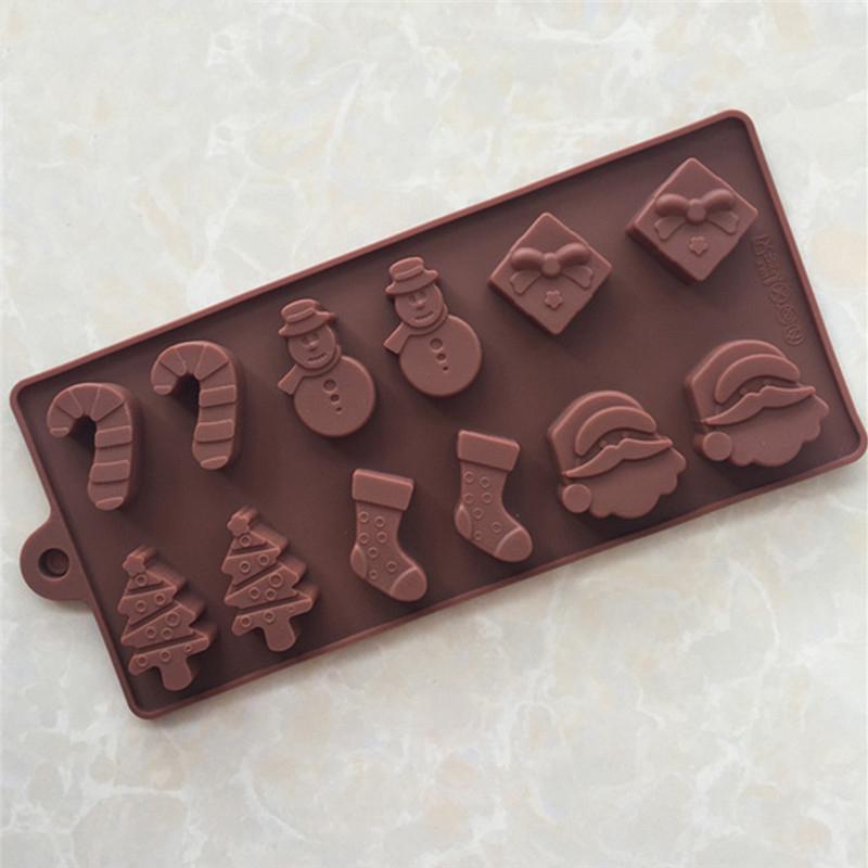 MEZHEN Stampo in Silicone Albero di Natale Stampo per Torta Silicone Stampo Natale Cioccolato Sapone Stampi per Cottura a Motivi Dolci Muffin Mousse Natale Stampo da Forno 2 Pezzi