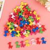 100Pcs Wood Button Colorful Giraffe Shape Craft Kid Clothes Accessories 25x20mm25x20mm