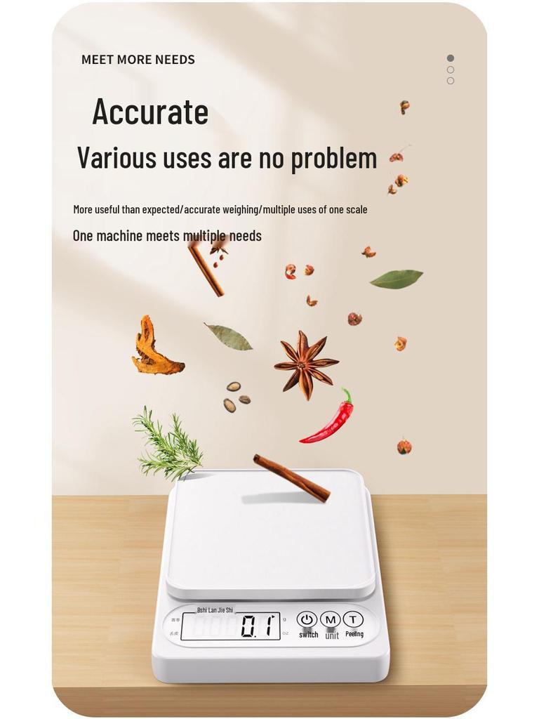 Compact Accurate Kitchen Food Weighing Scale for Baking 