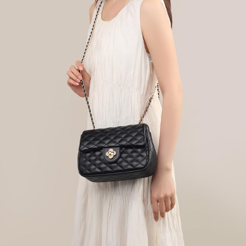 Bag Women'S Bag Summer Fashion Versatile Shoulder Small Square Bag Xiaoxiangfeng Rhombus Chain Crossbody Bag