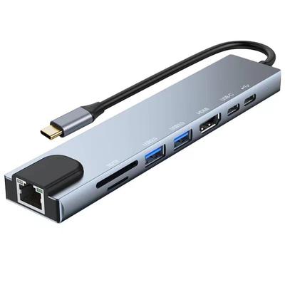 8 In 1 Type C Docking Station HDMI USB 30 Hub Ethernet Adapter for Laptop MacBook Pro Air