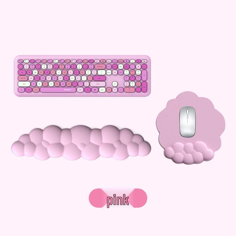 Cross-Border Cloud Memory Foam Keyboard Wrist Rest - Large Non-Slip Desktop Support