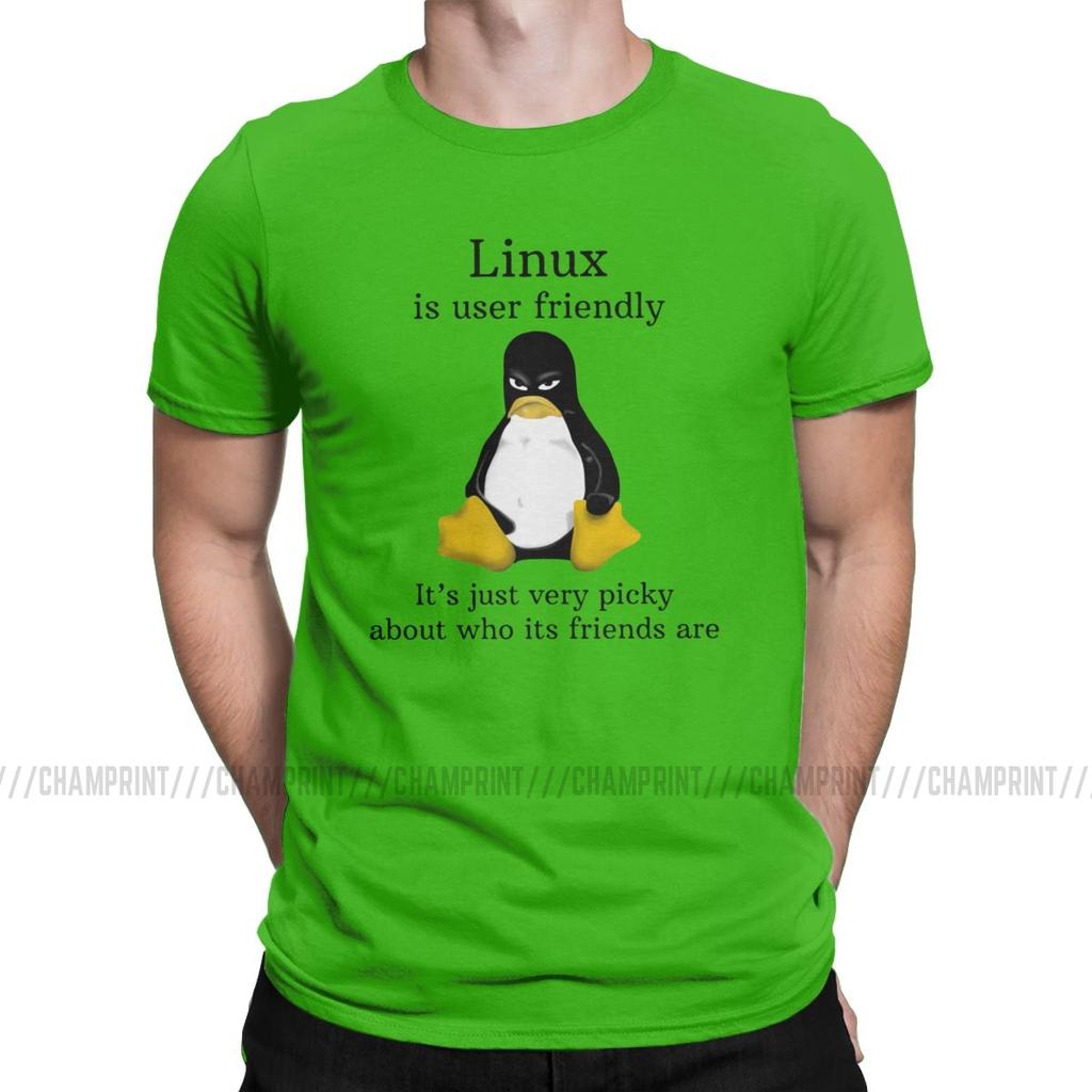 Linux ist benutzerfreundlich T-Shirts Herren Arch Linux Tux Programmierer Computerentwickler Geek Nerd T-Shirt