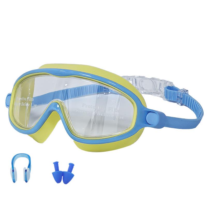 High-Definition, Anti-Fog, Waterproof Swimming Goggles with Earplugs for Adults