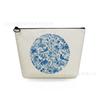 Women Blue and White Porcelain Print Cosmetic Bag Toiletries Organize Travel Storage Case 6879 KTB