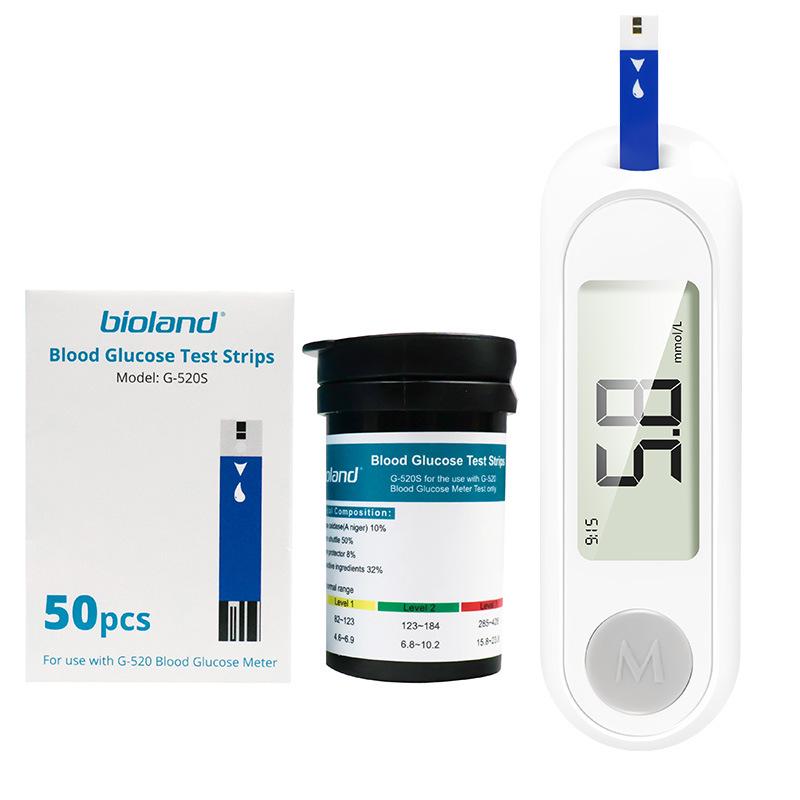 

Home Blood Glucose Monitoring System with No-Coding Meter, High Blood Sugar Test Strips, and Lancets Black Device + 50 Lancets + 50 Strips